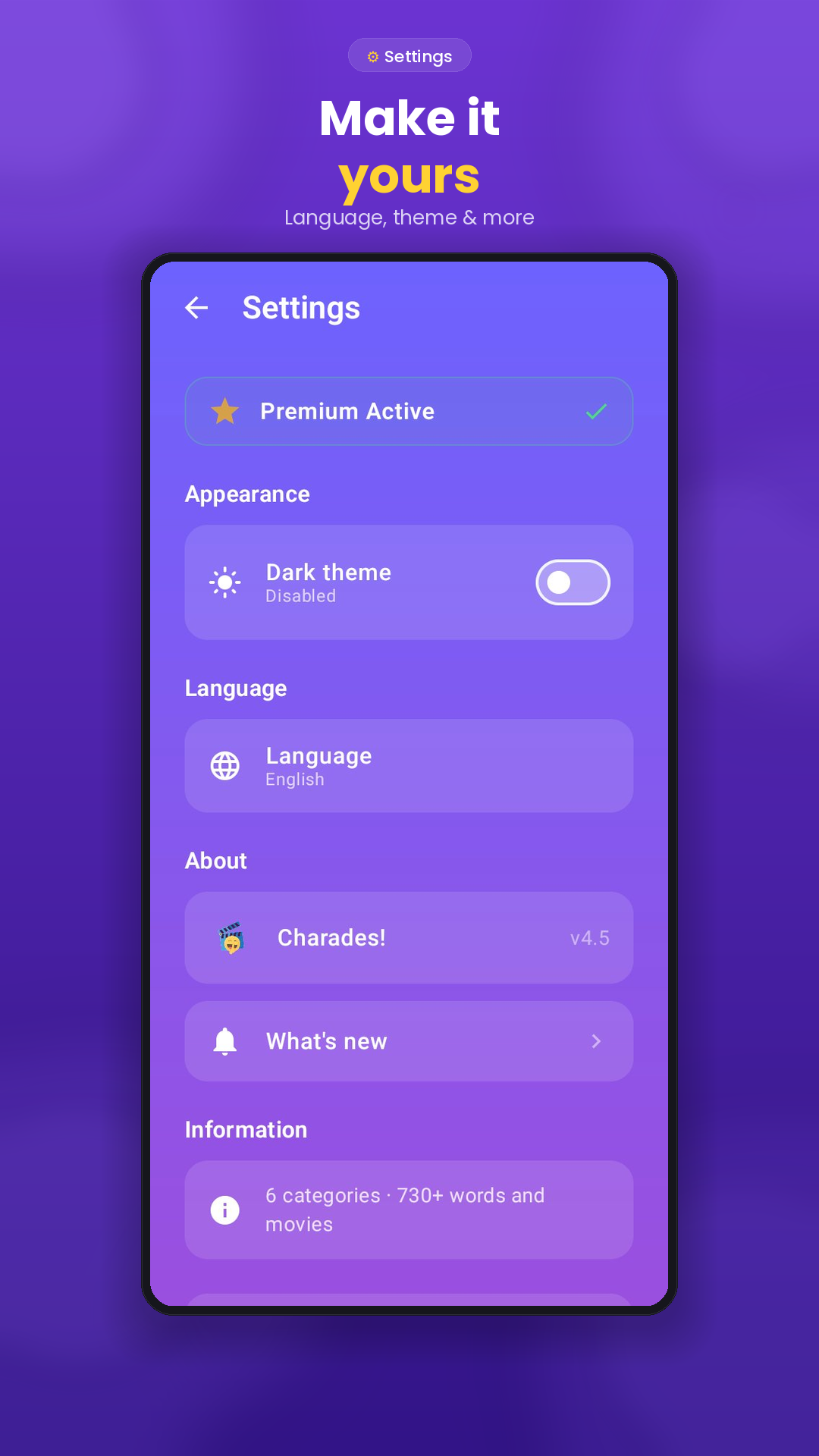 Charades - Game modes