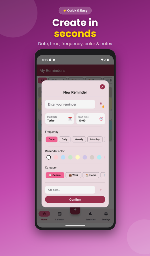 Mis Recordatorios - New reminder