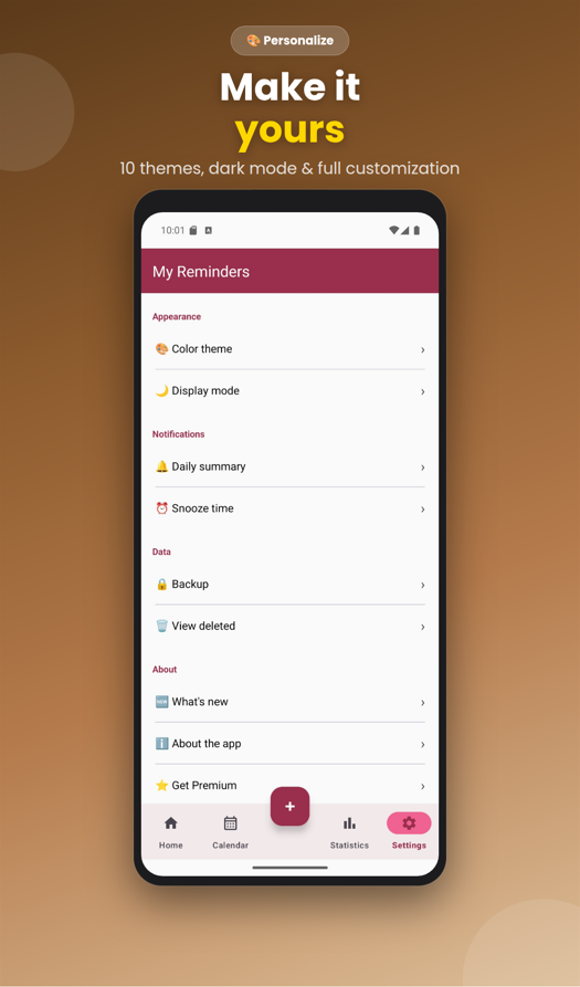 Mis Recordatorios - Settings