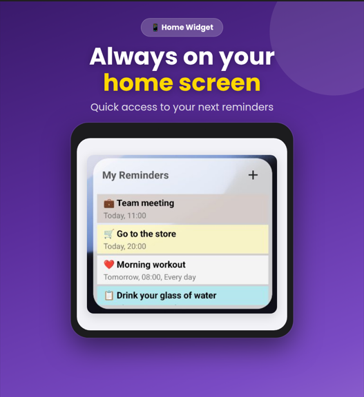 Mis Recordatorios - Widget